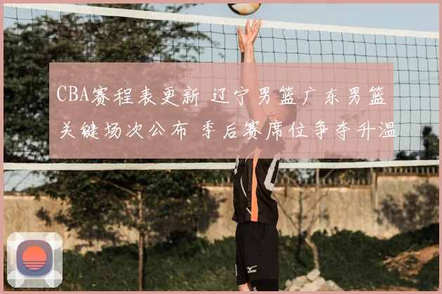 CBA赛程表更新 辽宁男篮广东男篮关键场次公布 季后赛席位争夺升温